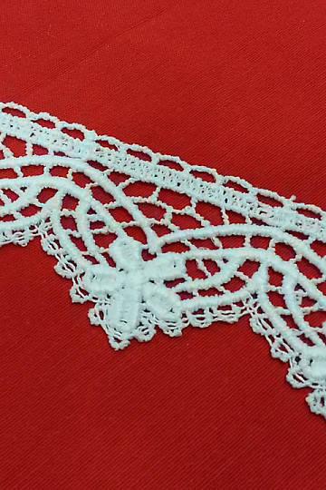 Dentelle 5557/0010 6 cm blanc mat