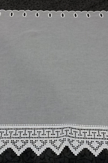 Rideau vitrail brodé 81864 blanc