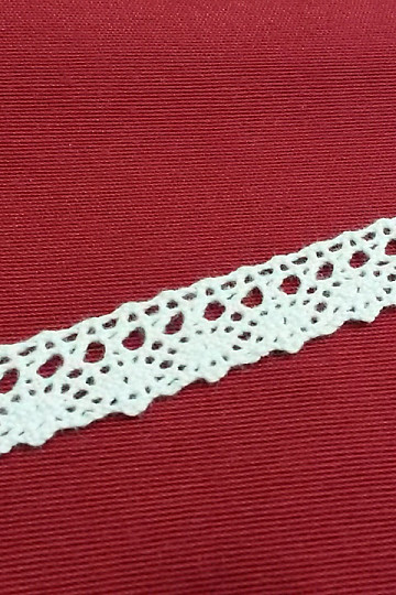 Lacet coton 405/101 18mm blanc mat