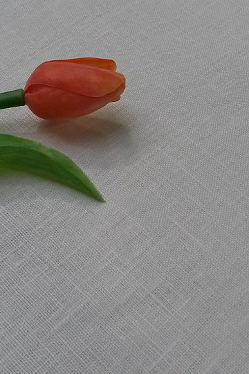 Tissu en lin blanc