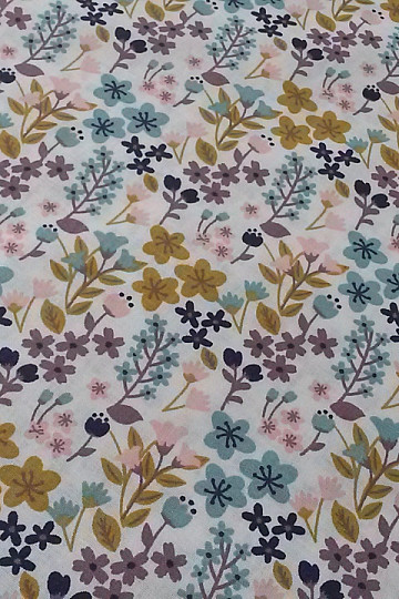 Tissu coton FLEURS MILA