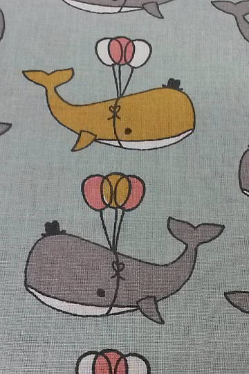 Tissu coton BALEINE