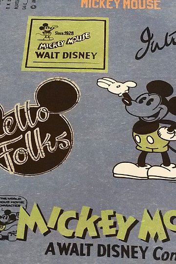 Tissu déco enfant MICKEY MOUSE bleu