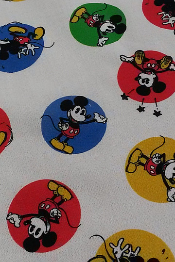 Tissu coton MICKEY MOUSE roues