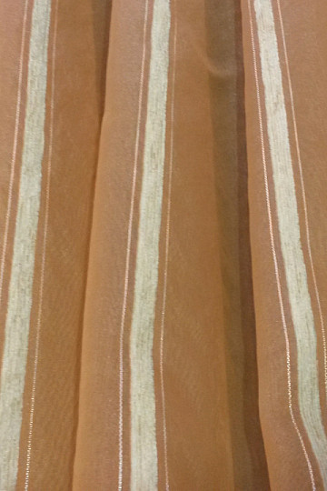 Rideau - organza et chenille ocre