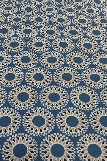 Tissu coton MALAWA bleu