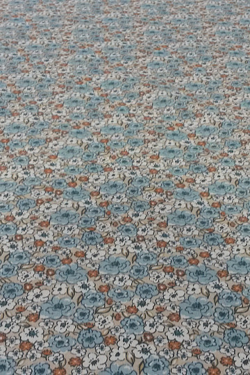 Tissu coton KALMIA bleu