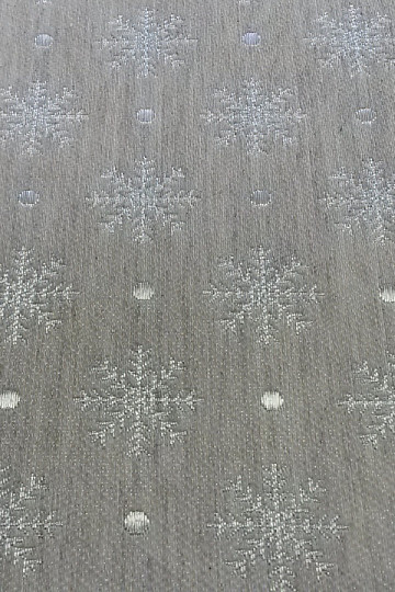 Tissu de décoration de Noël pour nappe Flake gris 081 largeur 280