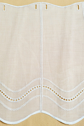 Rideau brodé moderne V52 blanc