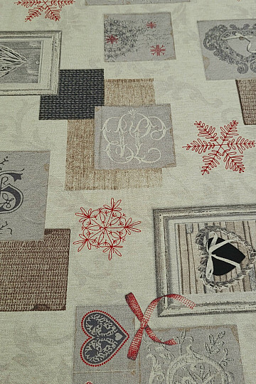 Tissu de décoration de Noël HEART PICTURE