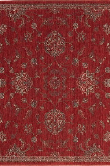 tapis en laine DJOBIE classique rouge