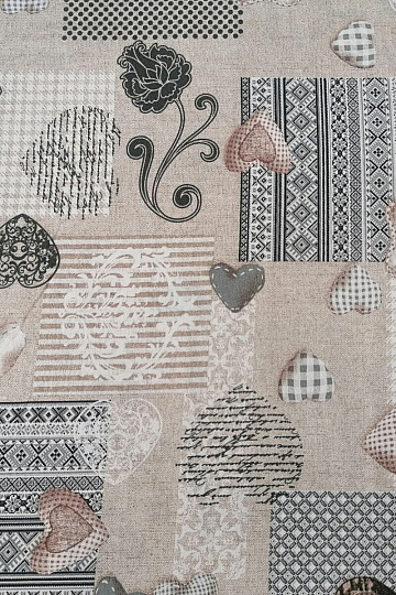 Tissu déco MAX LOVE gris