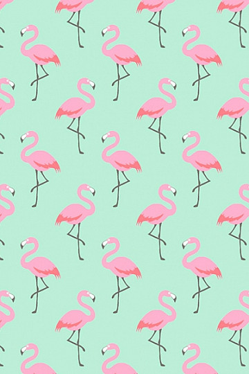 Tissu coton FLAMINGO turquoise