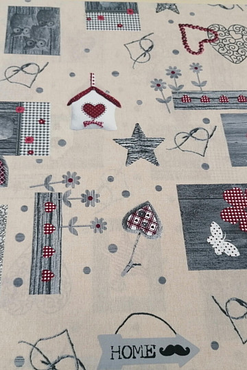 Tissu déco ZERMAT bordeaux