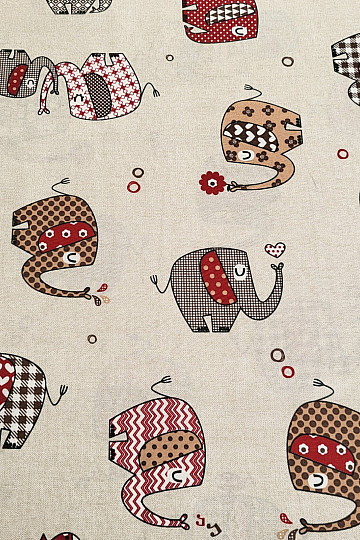 Tissu décoratif ÉLÉPHANTS