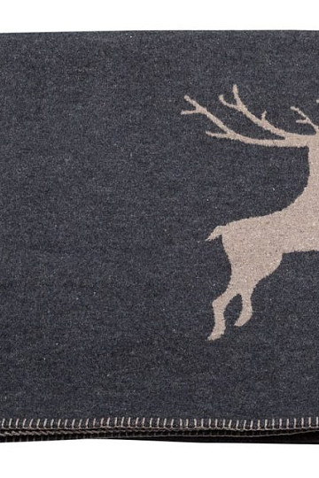 Couverture en coton DF SYLT CERF ANTHRACITE