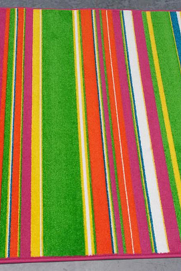 Pièce enfant tapis CITY rayure rose