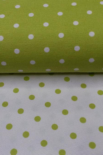 Tissu déco combinaison de pois verts