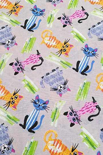 Tissu décoratif CHATS MULTICOLORE