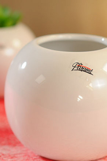 Vase Rond blanc 10 cm