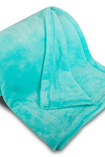 COUVERTURE EN MICROFLANELLE TURQUOISE FONCÉ