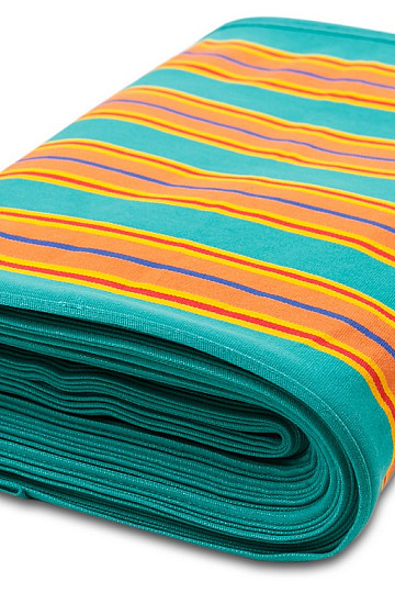 TISSU EN CUIR Linda - rayures turquoise