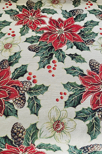 Tissu à tapisserie ROSE DE NOËL