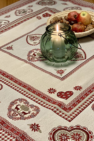 Nappe et châle tapisserie ALPES TYROLIENNES