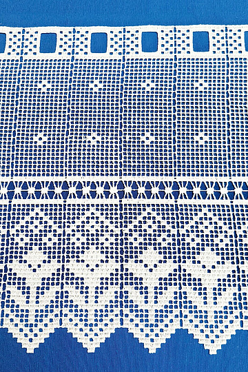 Rideau vitrail au crochet Gerster 11291 blanc
