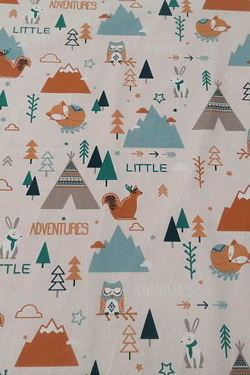 Tissu coton PETITES AVENTURES