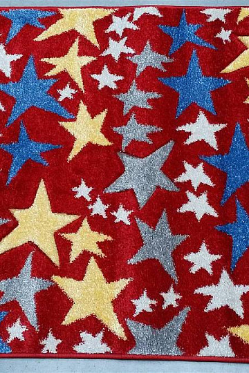 Tapis enfant ÉTOILES rouge ! Dernières pièces !
