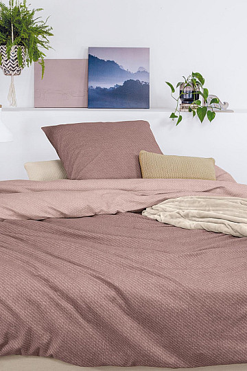 Literie luxe en flanelle IRISETTE Koala 60 vieux rose