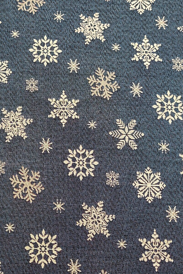 Tissu à tapisserie FLOCON BLEU
