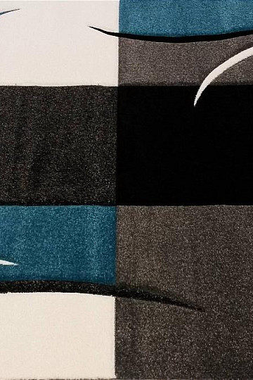 Tapis pièce moderne MOND MERINO turquoise