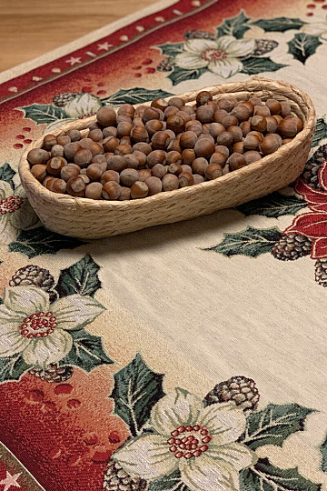 Nappe tapisserie Rose de Noël DIBAR