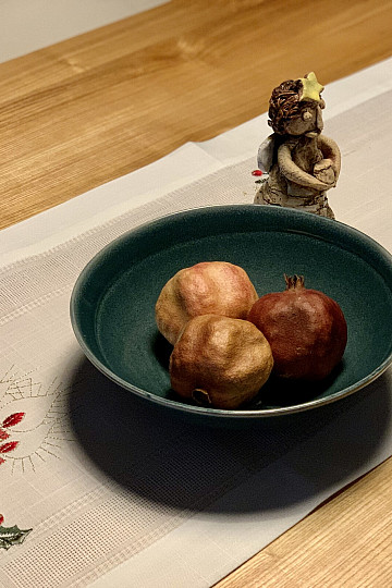 Nappe et foulards de Noël brodés BOUGIE