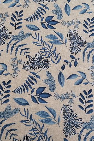 Tissu décoratif FERN BLEU