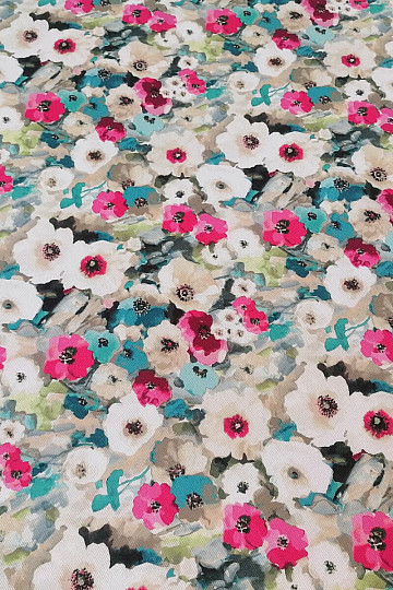 Tissu déco MONET fleurs