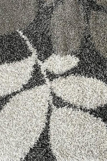 Tapis en morceaux SHAGGY EXTRA feuilles grises