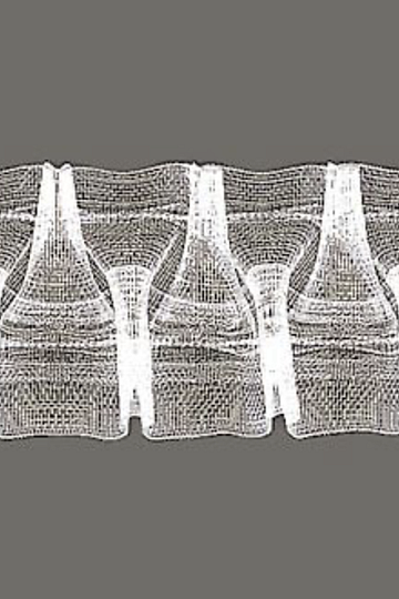 Ruban froncé en zigzag pour rideaux, 5 cm, 1:3
