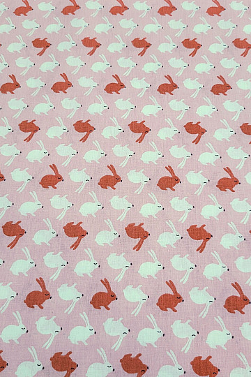Tissu en coton LAPINS