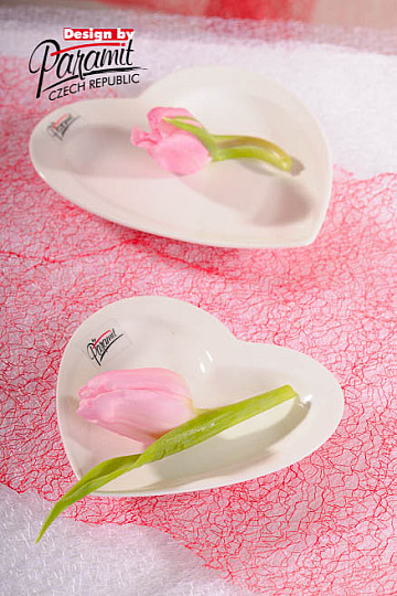 Le coeur de l&#39;assiette est blanc