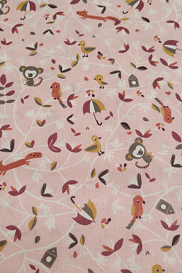 Tissu en coton SAFY rose