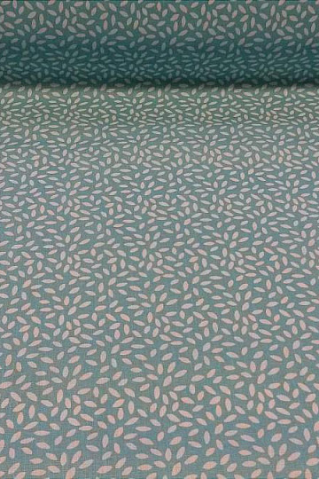 Tissu coton STILI turquoise turquoise