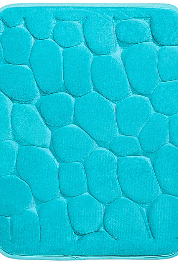 Tapis de salle de bain CARREAUX TURQUOISE