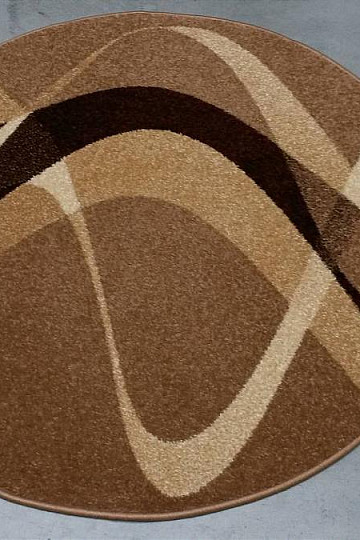Tapis rond MARRON BEIGE