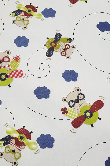 Tissu décoratif pour enfants BEAR FLYER
