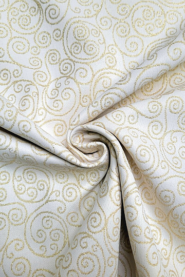 Tissu jacquard déco FLASH ornement doré