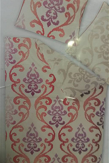 literie en satin SOL-K 8716-60 ornement rouge