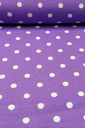 Tissu déco à pois NEO violet 302